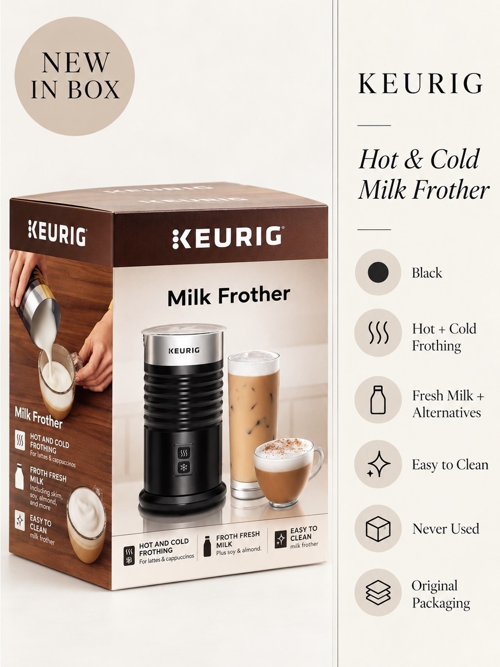 NEW Keurig Hot & Cold Milk Frother
